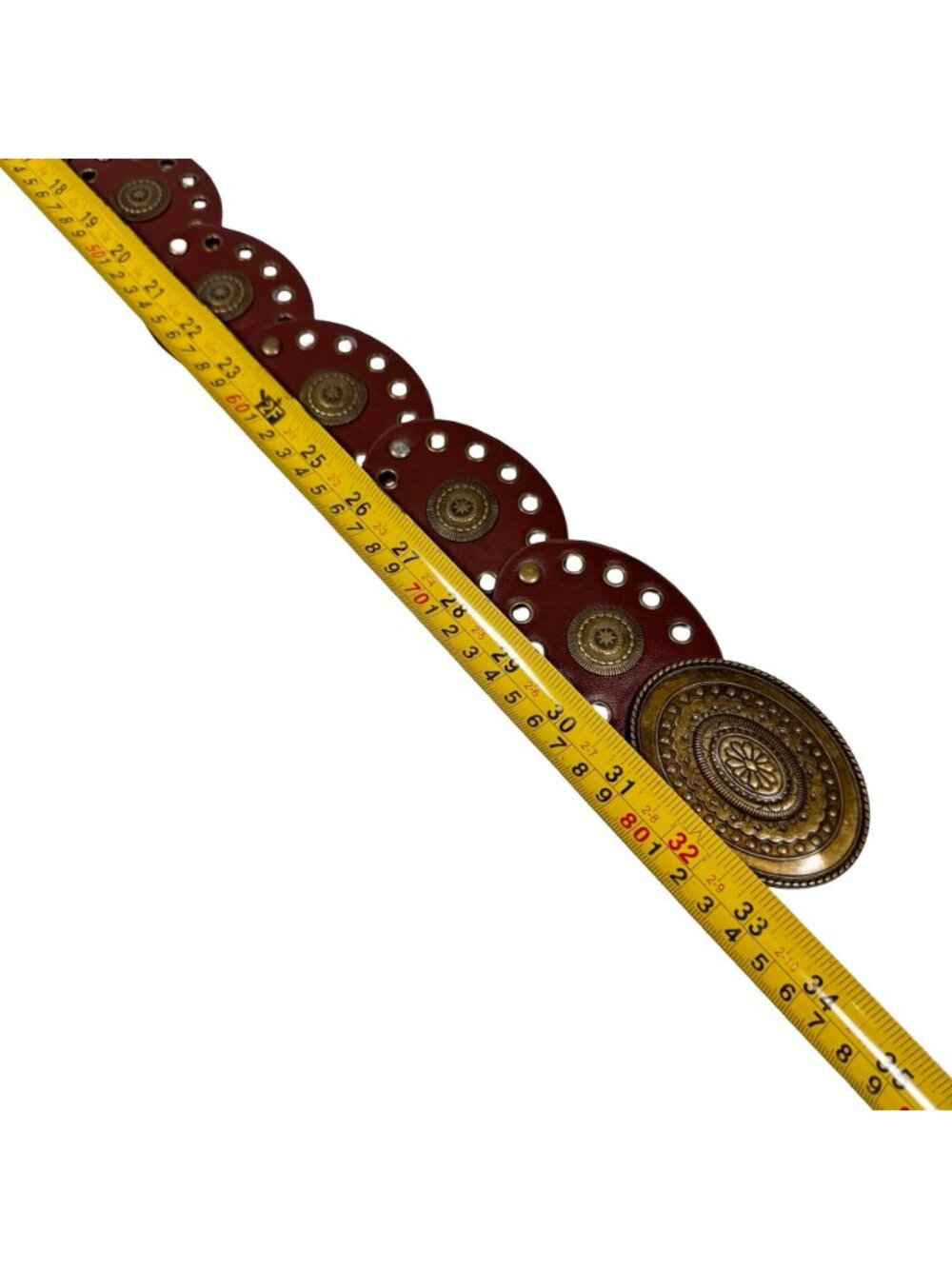 Y2K Fairy Grunge Boho Wide Belt Brown Leather Oval Buckle Adjustable Gipsy - Picture 8 of 10